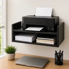 Suporte Impressora Parede Mdf Organizador Mesa Home Office