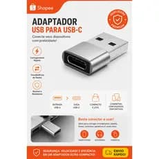 Adaptador USB para USB-C – Compacto, Resistente e Prático