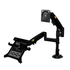 KIT SUPORTE NB H-180 DUPLO 17 A 27 + BANDEJA PARA FP 02 PARA NOTEBOOK DE 10 A 17 POLEGADAS