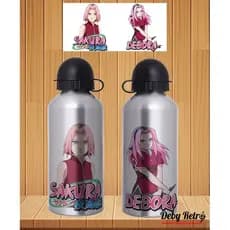 Garrafa Sakura naruto, squeeze sakura, garrafinha anime, Sakura