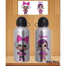 Garrafa lol, squeeze 500ml lol, Garrafa Alumínio com nome, Garrafa personalizada com nome