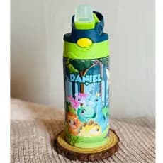 Garrafa térmica Dinossauros, Garrafa de água infantil, Garrafinha personalizada com nome