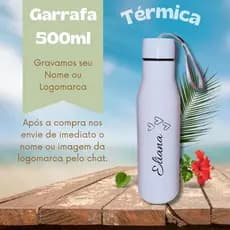Garrafa térmica 500ml, Garrafa personalizada com nome