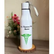 Garrafa térmica 500ml farmácia, Garrafa medicina, garrafa com alça
