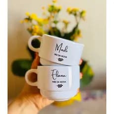 1 Xícara para casamento, Xícara personalizada, xícara padrinhos, xícara com pires, xícara porcelana, xícara de café