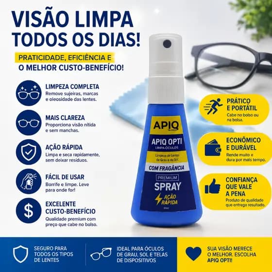 Apiq Opti monte seu kit 1 2 3 5 Limpa Óculos Grau Sol Com Fragrância