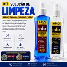 KIT Solução Para Limpeza De Placas Oxidadas Leve e Pesadas Apiq 300ml Remoção Instantânea