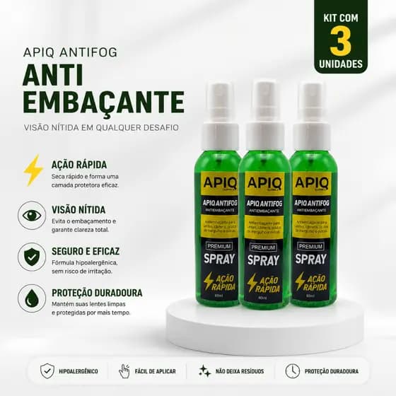 3x Spray Anti Embaçante Para Óculos e Mascara de Mergulho e Paintbal Antifog