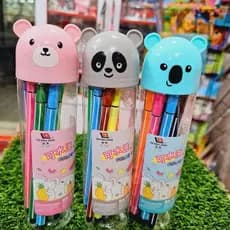 KIT CANETINHAS 12 CORES URSINHO KAWAII ESTOJO PORTÁTIL