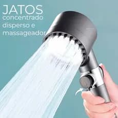 Ducha Chuveirinho Pressurizado 3 Modos com Filtro | Chuveiro Manual Massageador Economia de Água