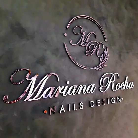 Logo Letreiro Logomarca Parede Acrílico Espelhado Salão Studio Nails Designer Advocacia Odontologia