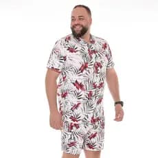 Conjunto Masculino Plus Size Shorts e Camisa  Tamanho extra