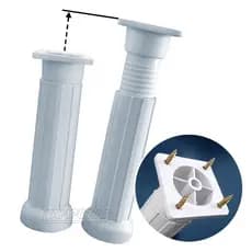 6 Pé Para Móvel Armário Cozinha Plástico 14 a 17cm + Parafusos