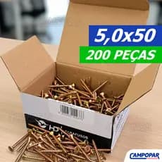 200 Parafuso Para Madeira 5,0x50 Philips Chipboard Cabeça Chata 5x50 5.0x50