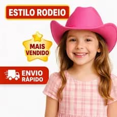 Chapeu Country Infantil Cowboy Boiadeira Feminino Masculino