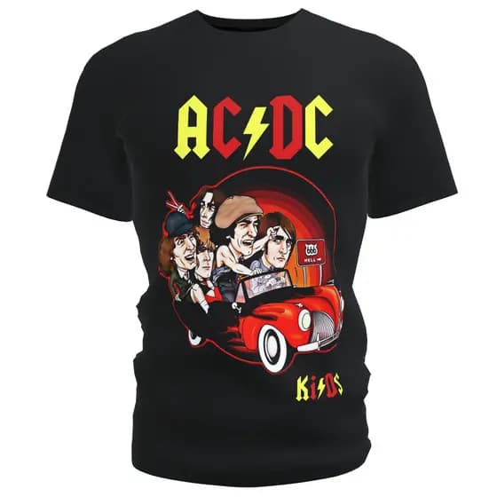 camisa acdc infantil bandas de rock kids