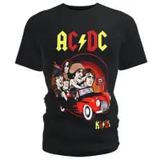 camisa acdc infantil bandas de rock kids