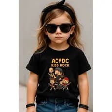Camiseta Infantil Rock 100% Algodão • Banda em Desenho Animado Kids