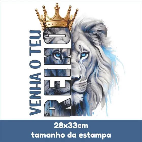 Estampa premium DTF têxtil venha teu reino para camisetas evento de igreja envio rápido