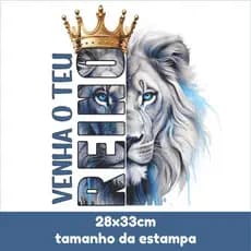 Estampa premium DTF têxtil venha teu reino para camisetas evento de igreja envio rápido
