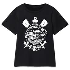 Camiseta Infantil Corinthians Minha Vida Blusa Para Criança Unissex Estampada Futebol