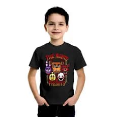Camiseta Infantil Jogo Five Nights at Freddys 100% Algodao 30.1