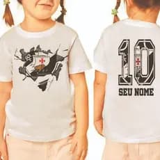Vasco Camiseta Infantil Personalizada Com Nome