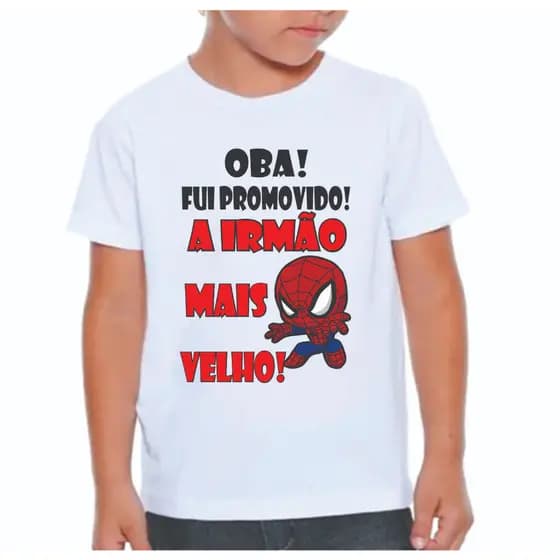 camisa infantil promovido a irmao mais velho
