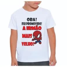 camisa infantil promovido a irmao mais velho