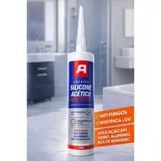 Silicone Acético Multiuso Autofix 230g Anti Mofo Vedação Impermeável Box Banheiro Vidro Alumínio Alta Resistência UV