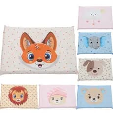 Travesseiro Bebe Antissufocante Estampados Bichinhos Para Menino Menina com Furos