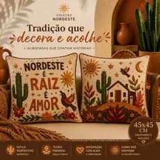 Kit com 2 Capas de Almofada 45x45 PAR para Decoração Moderna Cama Sofá 45x45 festa junina casal