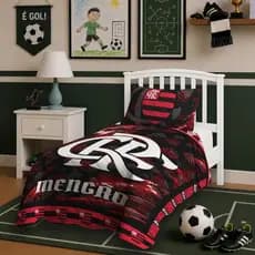 Cobre Leito Time Futebol Brasileiro 220x150cm Solteiro para Quarto Confortável