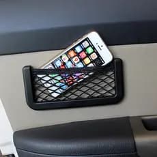 Rede De Armazenamento De Porta-Malas Traseiro Do Carro Elástico Cordas Adesivo Mágico Saco Malha Organizador Automático Assento