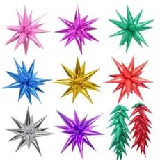 12pcs 26 Polegada Explosão Dourada Estrela Balão De Filme De Alumínio Decoração De Festa De Natal De Ano Novo