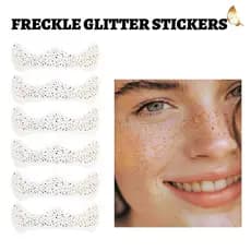 6 Pçs Moda Rosto Glitter Sardas Adesivos Maquiagem À Prova Dwaterproof Água Faciais Tatuagem Temporária Adesivo
