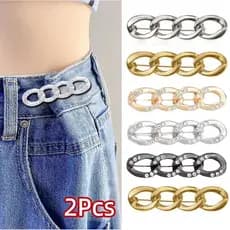 2 Peças Corrente Cinto Fivela Acessórios De Moda Feminina