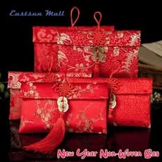 NewCreative Luxo Cetim Envelopes Vermelhos Pacotes De Dinheiro Para Presente De Ano Novo De Casamento