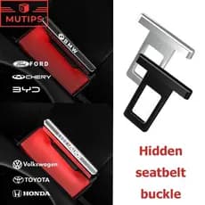2 Pcs/Set Mini Cinto De Segurança Para Carro Extensão De Uso Duplo Silenciador De Alarme Com Fivela De Fecho Oculto Wigo Vios Rush Innova Xpander Cross Mirage G4 Ranger Raptor Territory Navara Almera Livina