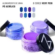 Pó Acrílico VERY PERI (Azul, Roxo, Violeta) 10g Alogamento Majestic Nails