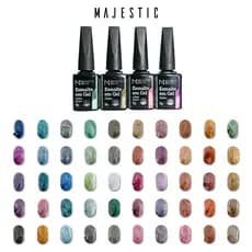 Esmalte em gel GLITTER (55 cores) 9g Alongamento Majestic Nails