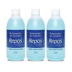 Repos Removedor Esmalte C/ Ac. 500ml Kit 3uni