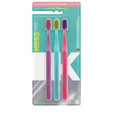 Kess Pro Pack Com 3 Escovas Dentais Extra Macias Ref: 2109