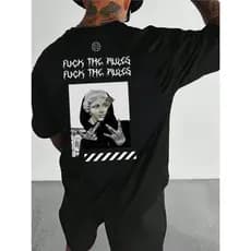 Camiseta Oversized Streetwear Estilosa 100% Algodão Larga Street