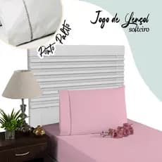 JOGO DE CAMA LENÇOL E FRONHA PERCAL 180 FIOS -  JOGO DE LENÇOL DE SOLTEIRO COM 2 PEÇAS