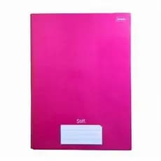kit  2 Caderno Brochura 1/4 Capa Dura Stiff 48 Folhas Rosa Stiff   + Vermelho Xadrez  Stiff  48 folhas -  Pequeno -