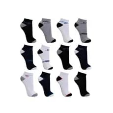 Kit 12 Pares Meias Masculina Preto Cano Médio Soquete Estampadas 40 Ao 46 Pronta Entrega