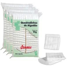 Algodão Hidrófilo Quadradinho Sussex P/ Skin Care -5 Pacotes