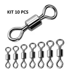 KIT 10 Girador simples  P/ Pesca - Rotor Destorcedor de linha Para Praia Rio Mar