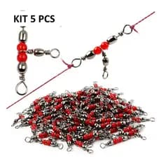 KIT 5 Girador Triplo Para Pesca - Rotor Destorcedor Para Praia Rio Mar